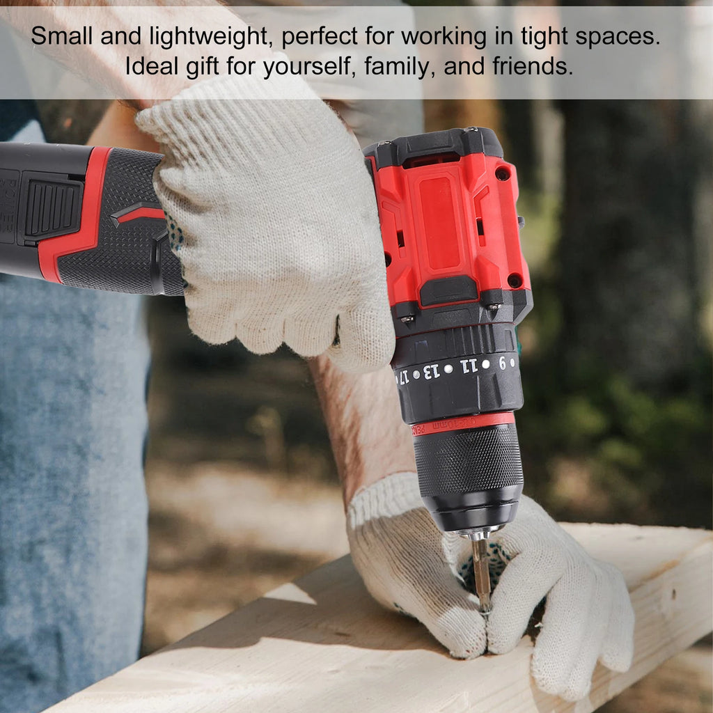 Cordless Drill and  Driver Set 16.8V Brushless Power Tool Kit with 3 Batteries Cordless Drill Kit Brushless Power Tool Kit