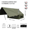 Portable Inflatable Camping Tent 2/4/6/8 Person for Family 420D Oxford Inflatable with Skylight Stove Jack AC Vent Mesh Window - Macgyverzoutpost