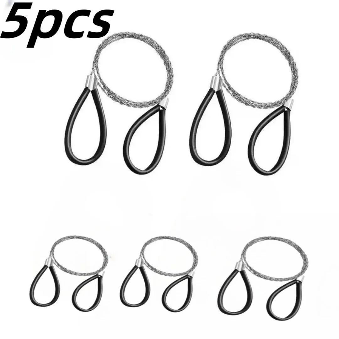 Portable Stainless Steel Wire Saw PVC Pipe Cable Saw Manual Chain Saw Suitable for Hiking Camping Hunting Cutting Rope Saw