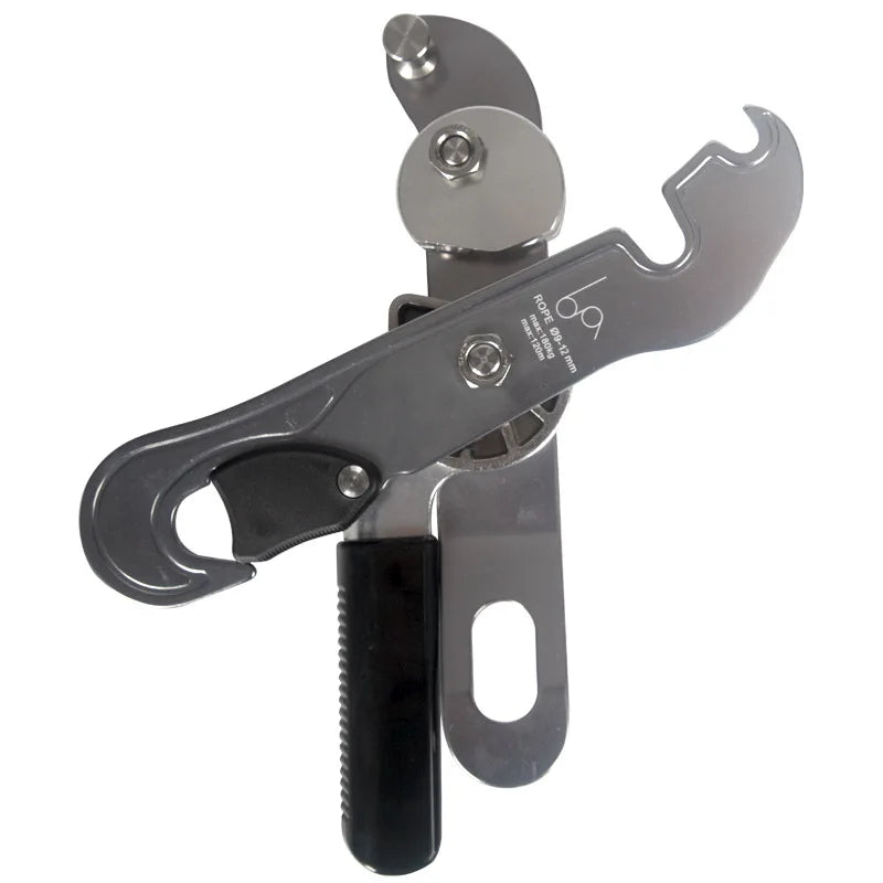 Outdoor Rock Climbing Descend device STOP Handle-Control Abseiling Device Downhill Descender Rappelling SRT Tools