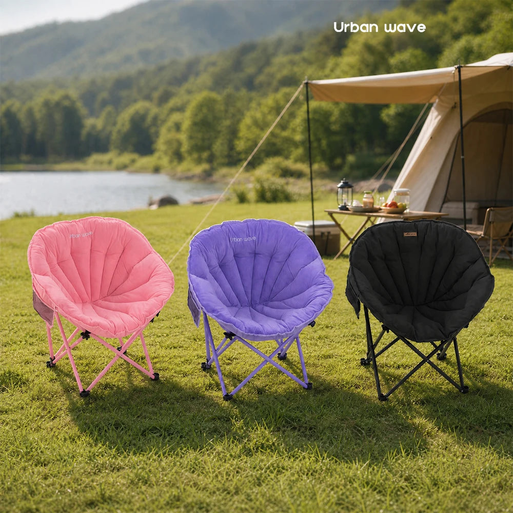 Extra Large Heavy-Duty Outdoor Camping Folding Chair with 330 Lbs Capacity Includes Storage Bag Side Net Pocket Cooler And Sport Kit