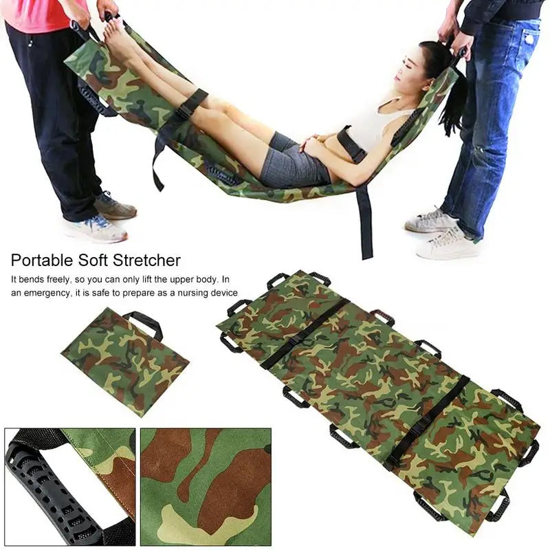 Portable Soft Stretcher With Handbag First Aid Tools 12 Handles Soft First Aid Medical Stretcher For Home Sports Hospital Aid