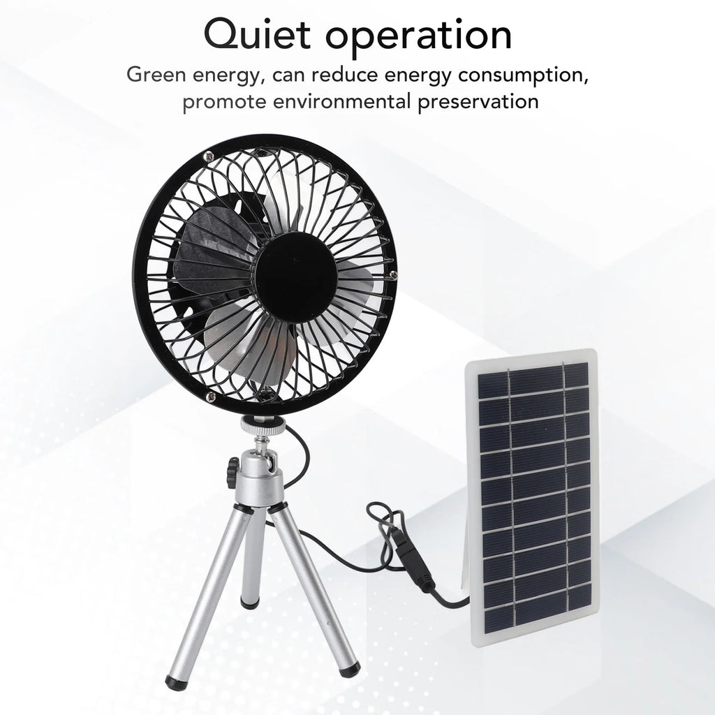 Solar Panel Powered Fan Quiet  Monocrystalline Silicon Portable Solar Fan