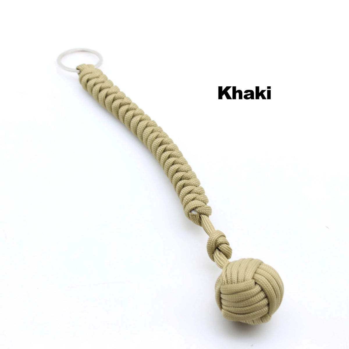 Outdoor Security Protection Black Monkey Fist Steel Ball for  Self Defense Lanyard Survival Key Chain