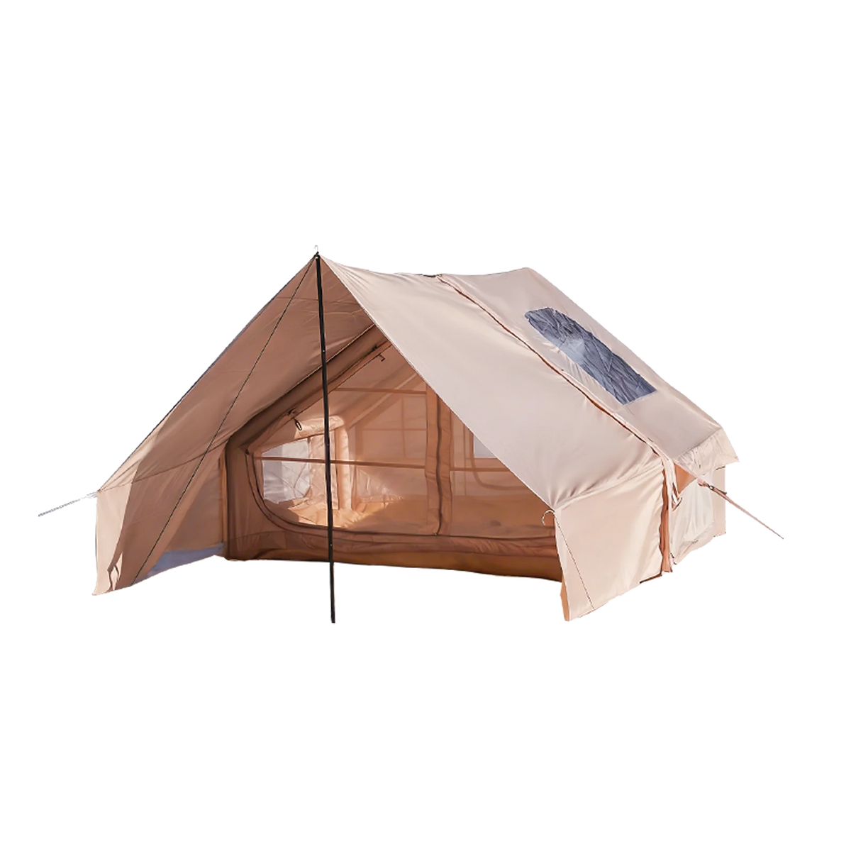 PAKICETUS Large Luxury Inflatable Glamping Tent with Manual Hand Pump, Easy Setup 4 Season Anti-Snow Spacious Family Shelter, Weatherproof Air Tent - Macgyverzoutpost