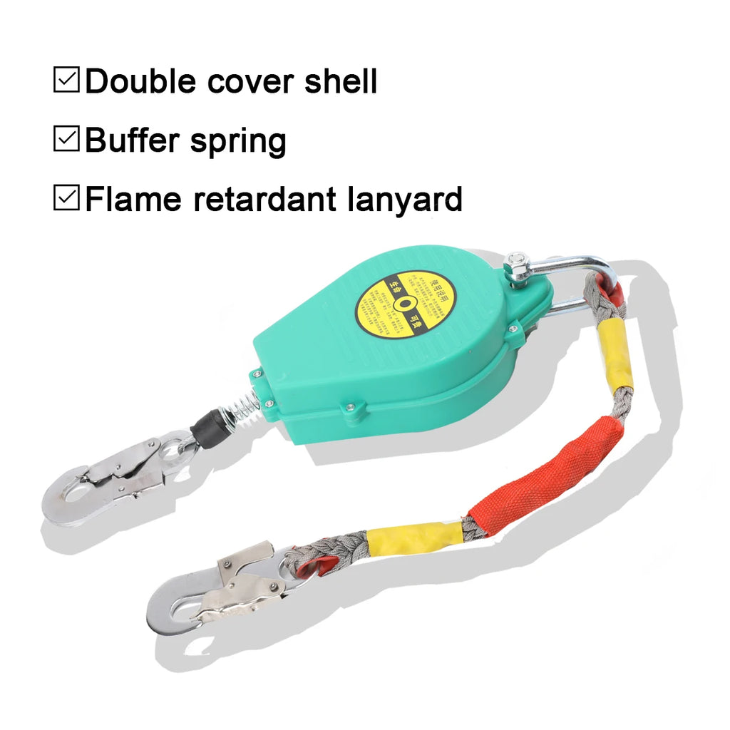 High Altitude Fall Protection Device 7 Meters Descender Safety Belt Fall Arrester Automatic Rope Lock Self-Locking Device