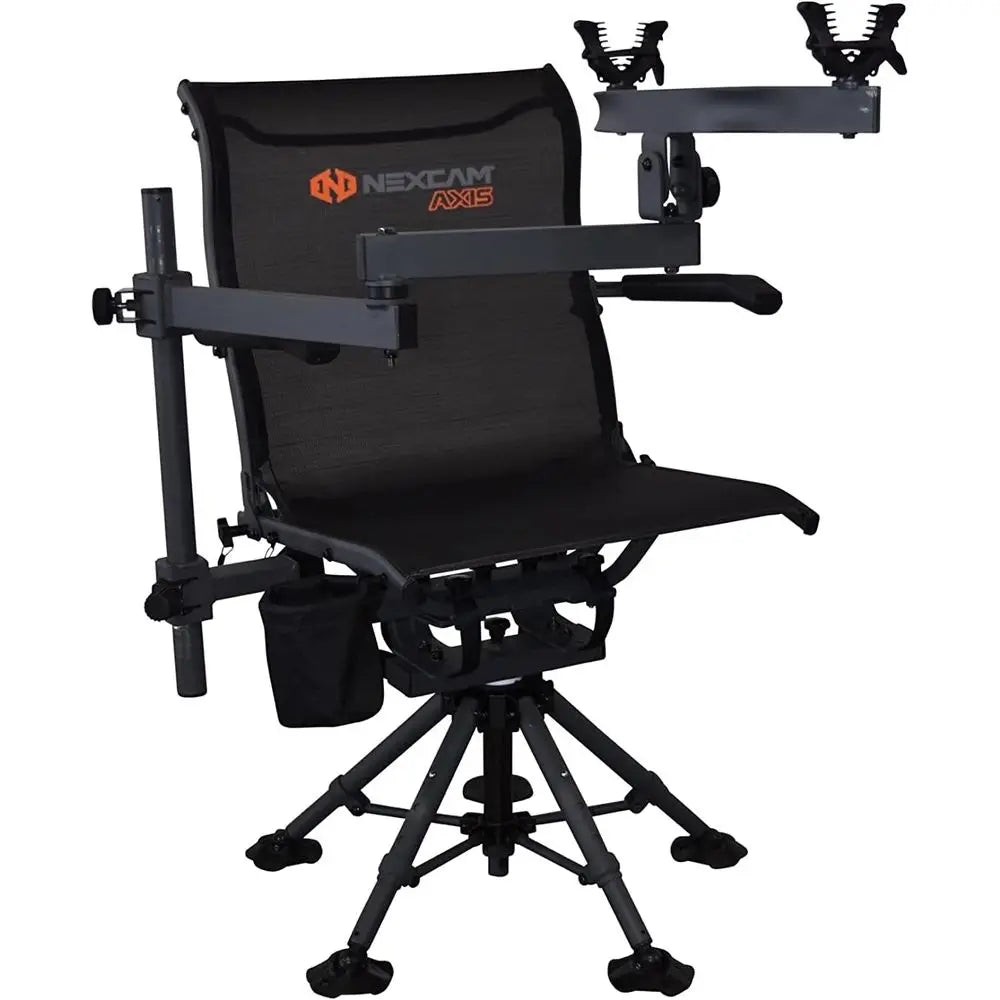 Dual-Axis Swivel Shooting Rest - Portable Rocking Chair for Hunting and Camping