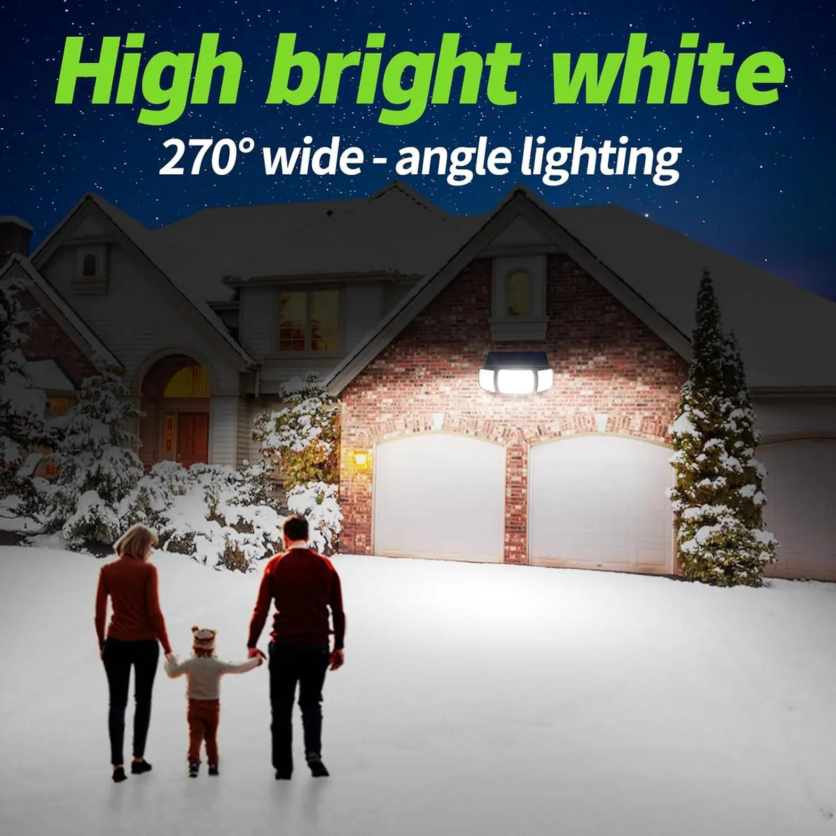 Intelamp Top Brand Long Life 4000Mah Outdoor Solar Led Lights Spotlight Large Solar Panel With 3 Modes Two Motion Sensors Security Flood Light For Garden Yard Garage - Macgyverzoutpost