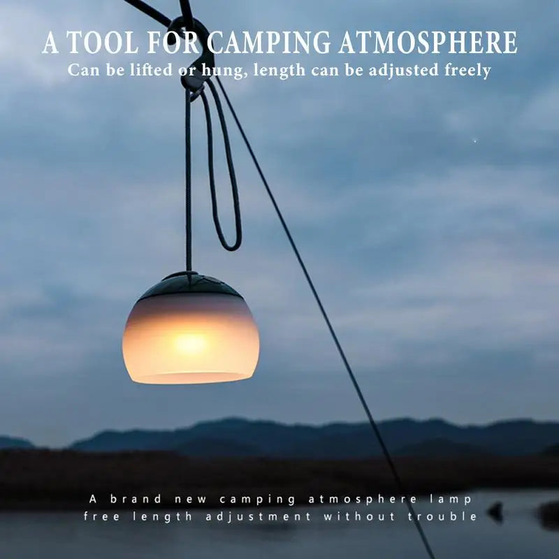 Camping Tent Light With Hook 4 Mode Adjustable LED Light Portable Outdoor Lantern Rechargeable LED Tent Lantern