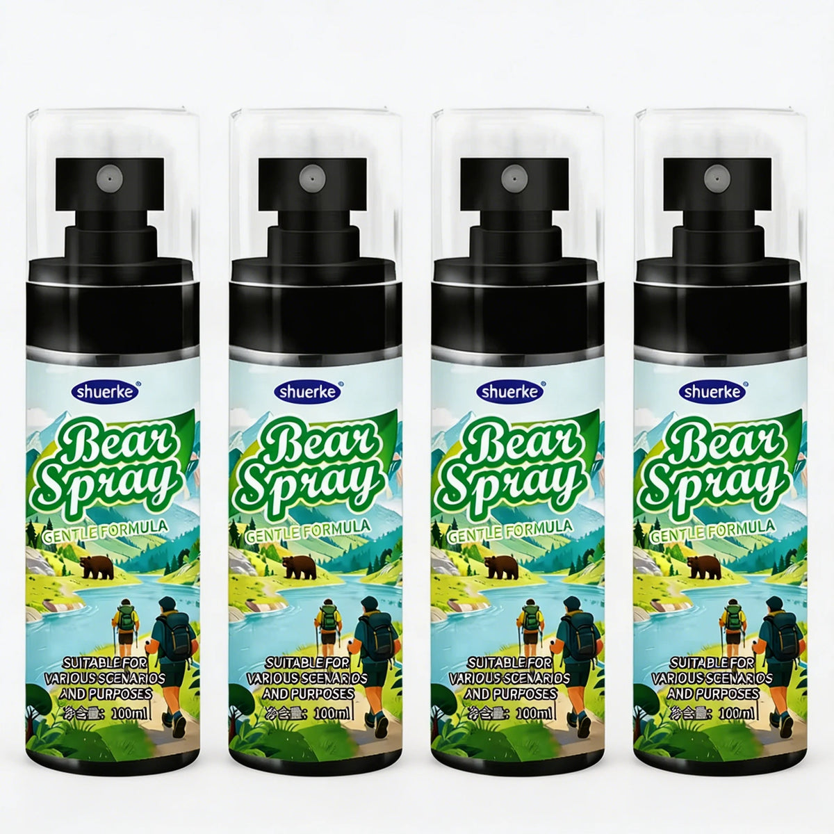 100ml Wildlife Repellent Spray Safety Lock Bear Dog Deterrent Pepper Oil Non-Lethal Camping Outdoor Hiking Forest Animal Gear