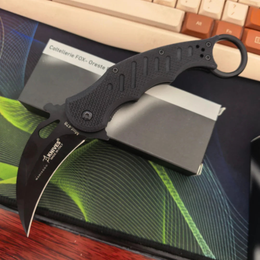 Factory Direct Portable Tactical Karambit Knife with High-Grade Nylon Fiber Handle US Stock Multi-Purpose Outdoor Knife OEM Custom Available Fast Delivery Ideal Holiday Present