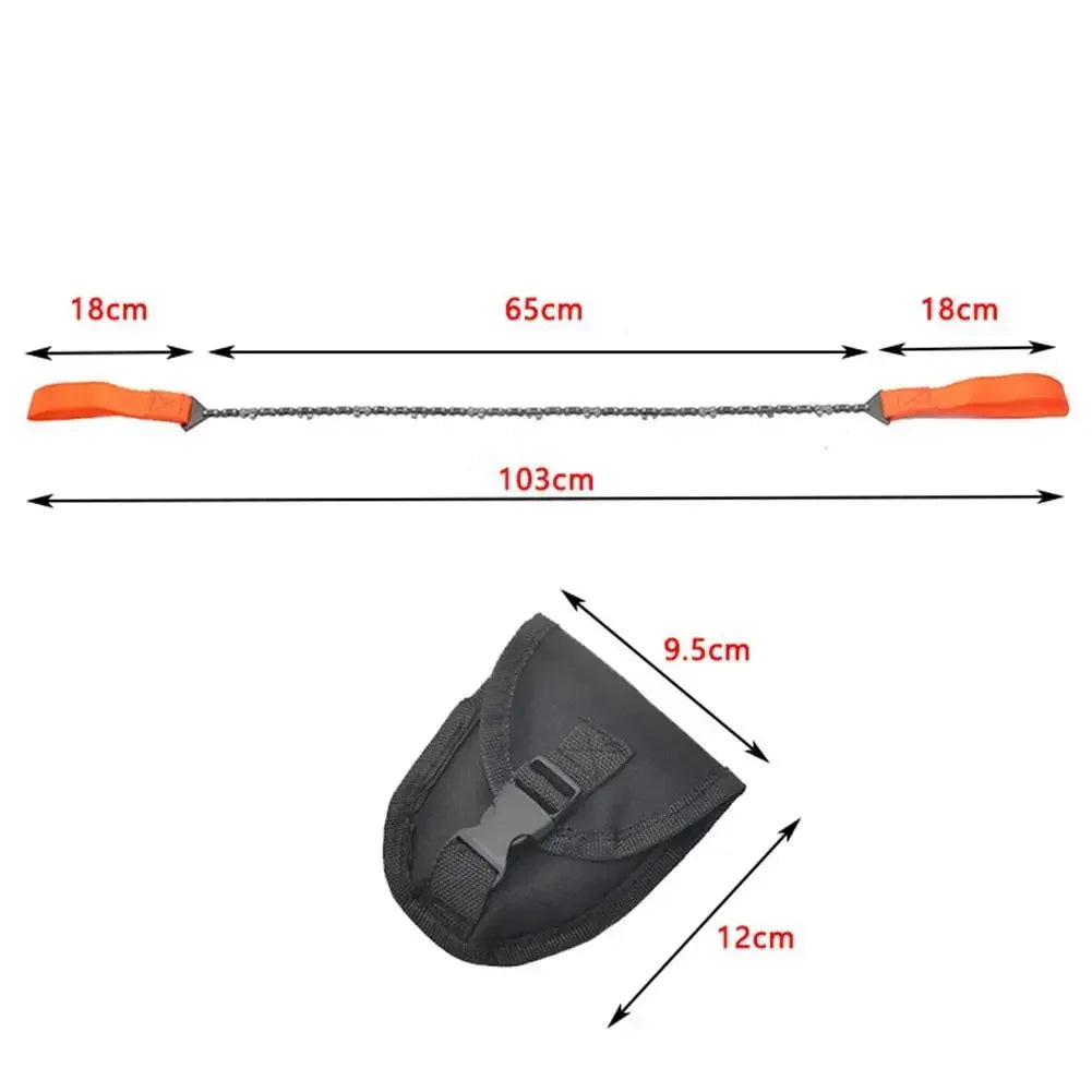 Portable Survival Chain Saw Chainsaws Emergency Camping Hiking Tool Pocket Pouch Outdoor Pocket Chain Saw - Macgyverzoutpost
