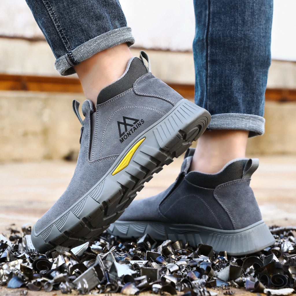 All Season Industrial Safety Shoes for Men Women Steel Toe Sneakers with Impact Resistant Steel Toe Cap Lightweight Comfortable Design for Construction Work, Wear Resistant Durable Full Sizes