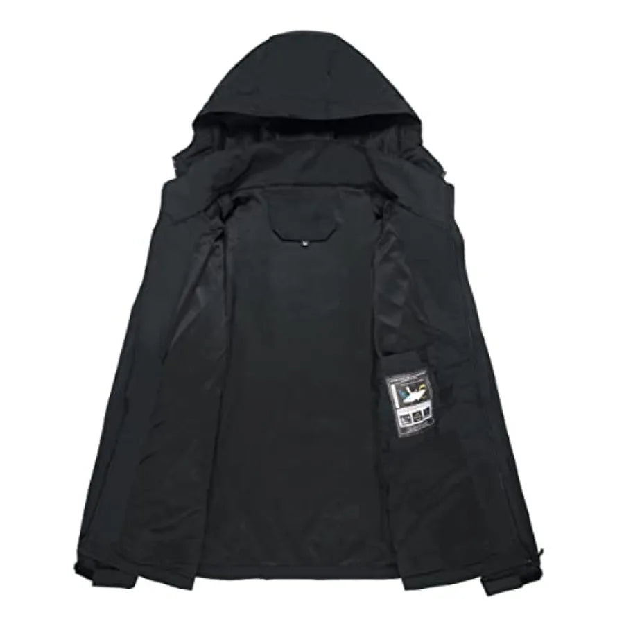 Men's Lightweight Waterproof Rain Jacket, Shell Hooded Outdoor Raincoat Hiking Windbreake jacket - Macgyverzoutpost