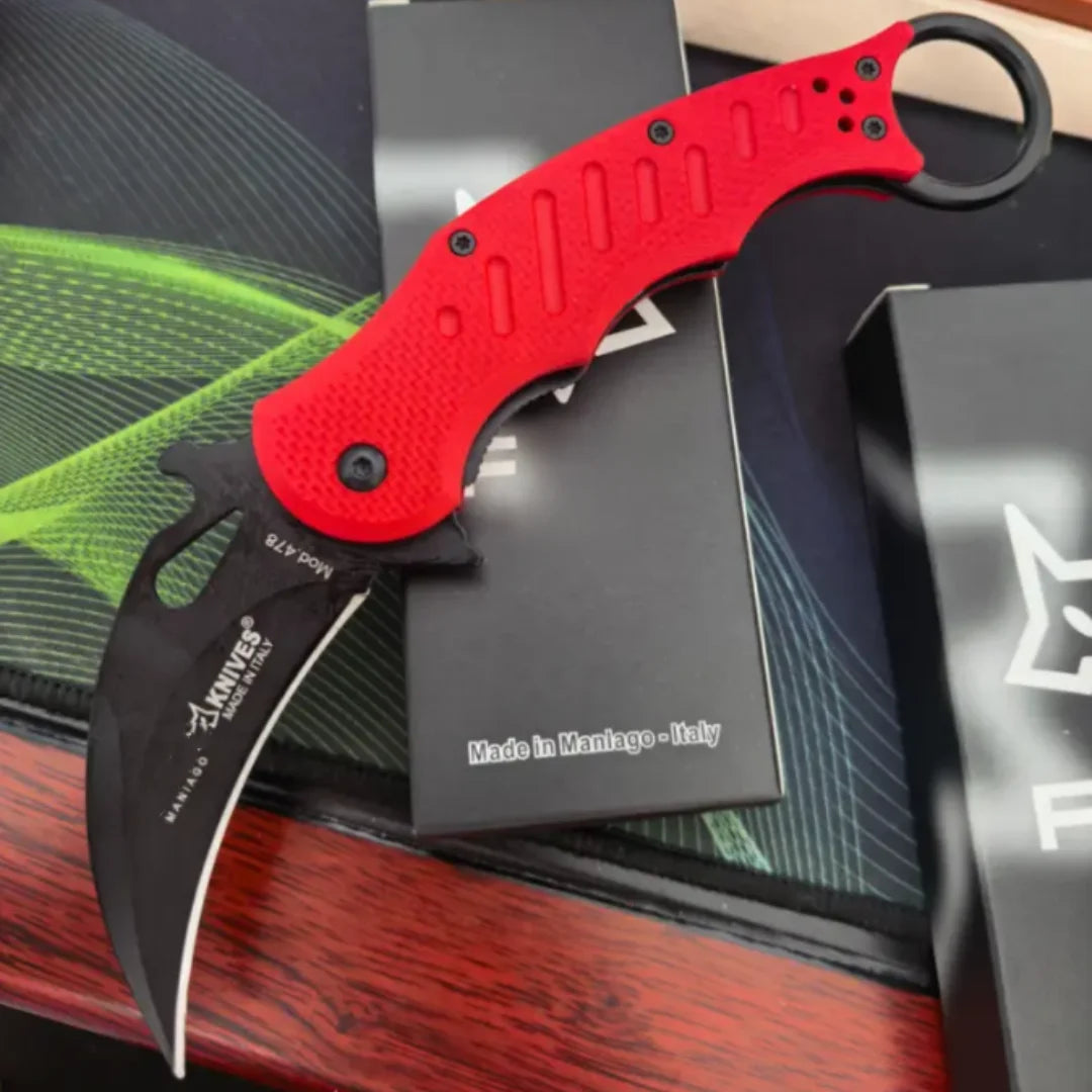 Factory Direct Portable Tactical Karambit Knife with High-Grade Nylon Fiber Handle US Stock Multi-Purpose Outdoor Knife OEM Custom Available Fast Delivery Ideal Holiday Present