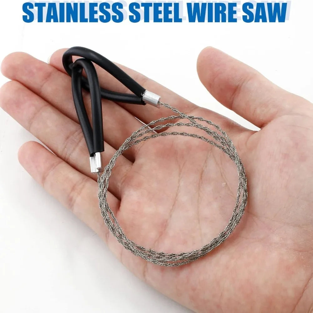 Portable Stainless Steel Wire Saw PVC Pipe Cable Saw Manual Chain Saw Suitable for Hiking Camping Hunting Cutting Rope Saw