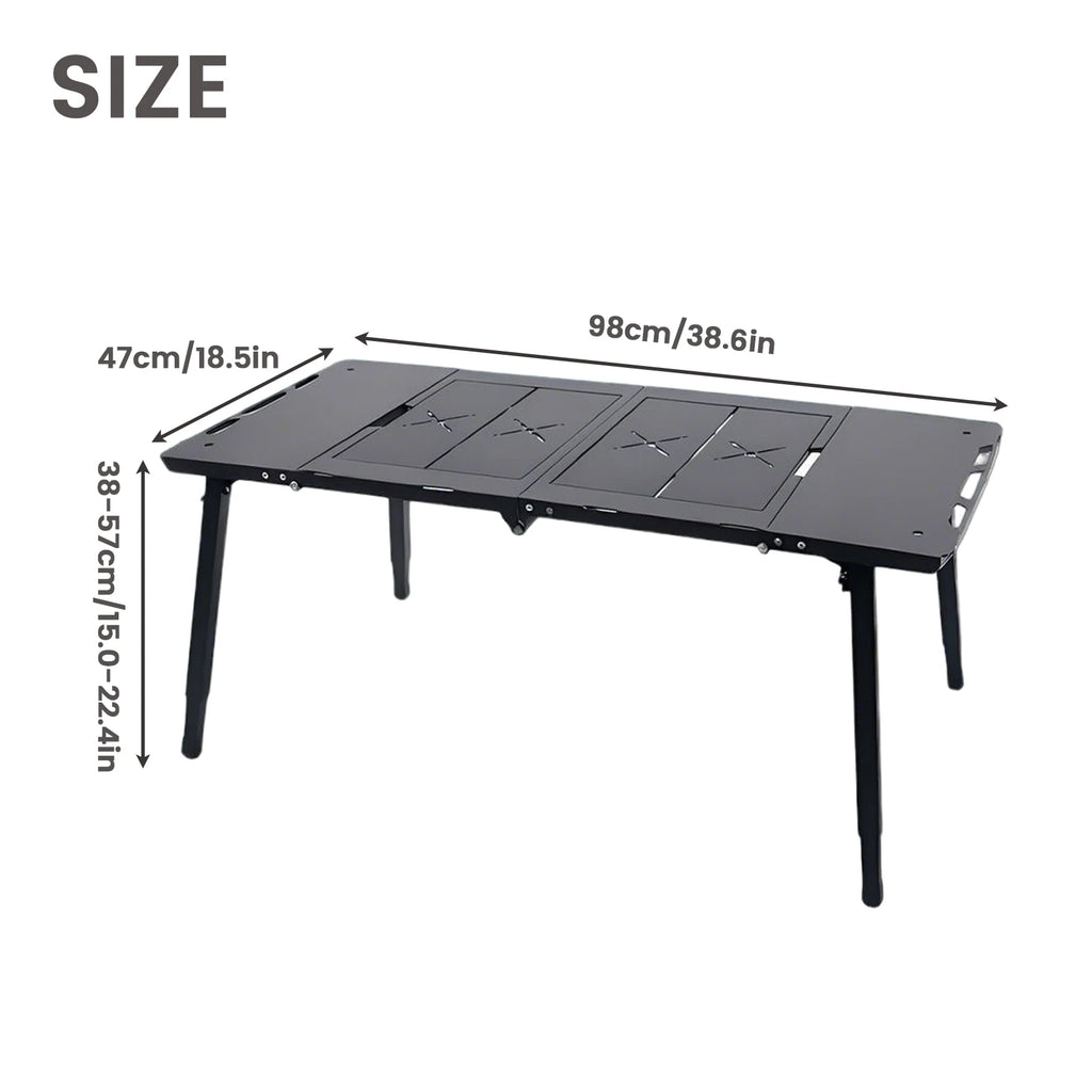 PAKICETUS Foldable Camping Table, Lightweight Portable Outdoor Utility Table for Backpacking, Hiking, Picnic, Travel, Garden & Family Outdoor Activities
