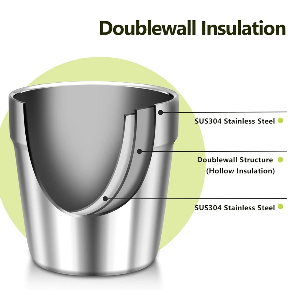 4 Pack Stainless Steel Cups 6 oz Double Wall Metal Glasses Reusable Water Cup Camping Mugs for Home Outdoor Mug