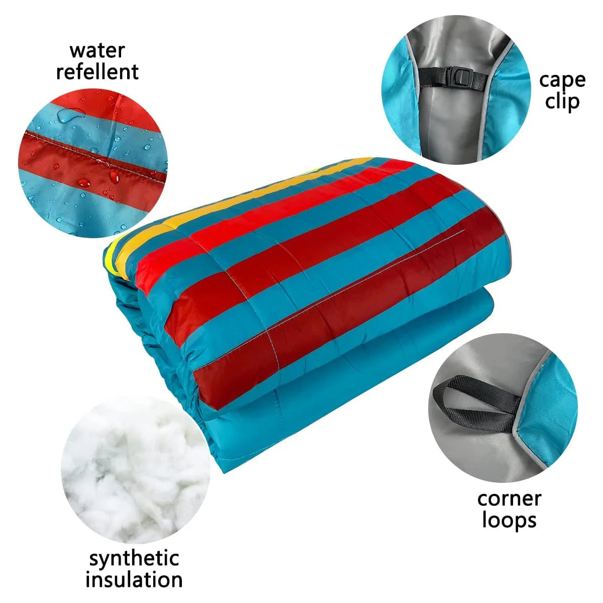 Outdoor Camping Blanket Fluffy Waterproof Warm Portable Storage Bag Hiking Car Use Multi-Functional Blanket - Macgyverzoutpost