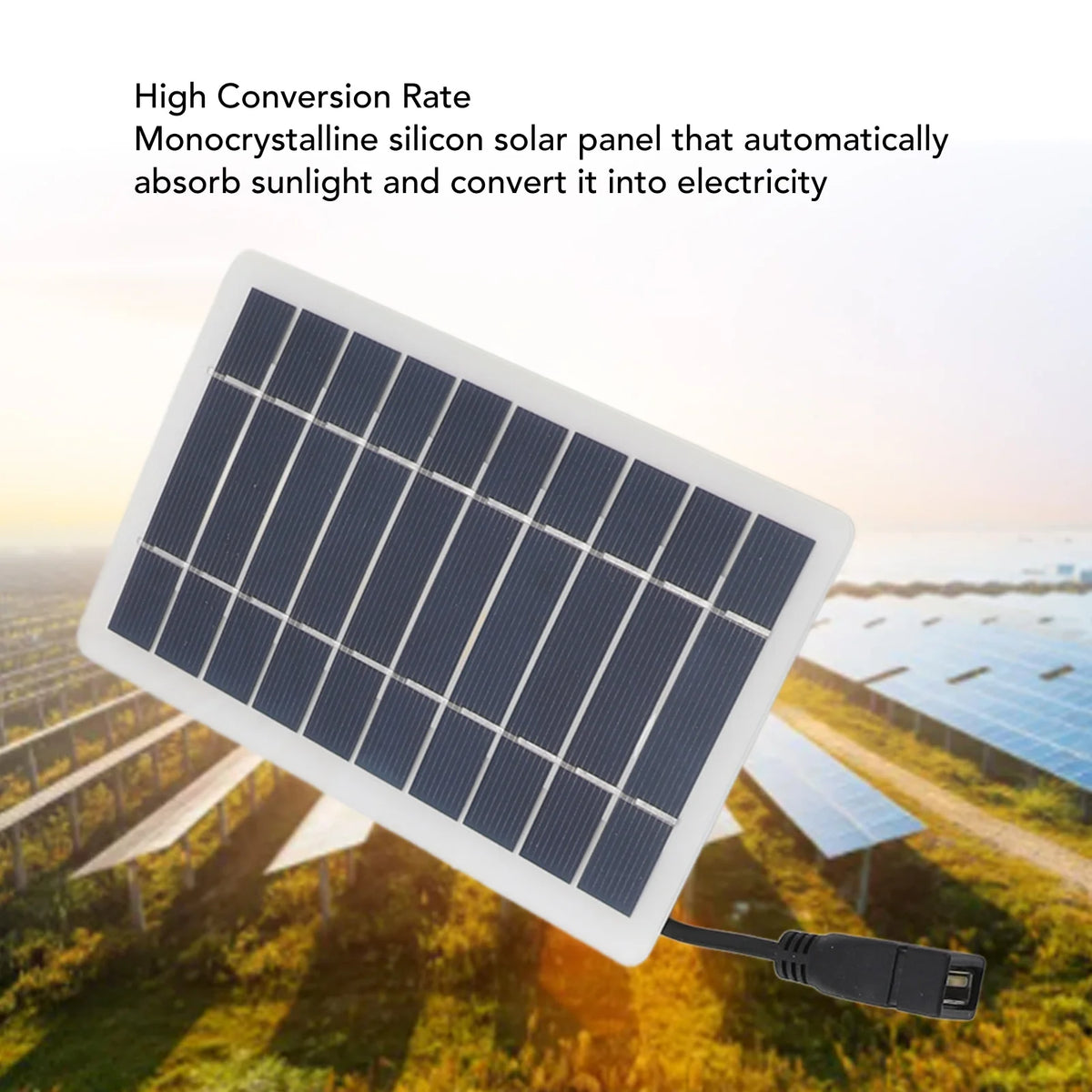 Solar Panel Powered Fan Quiet  Monocrystalline Silicon Portable Solar Fan