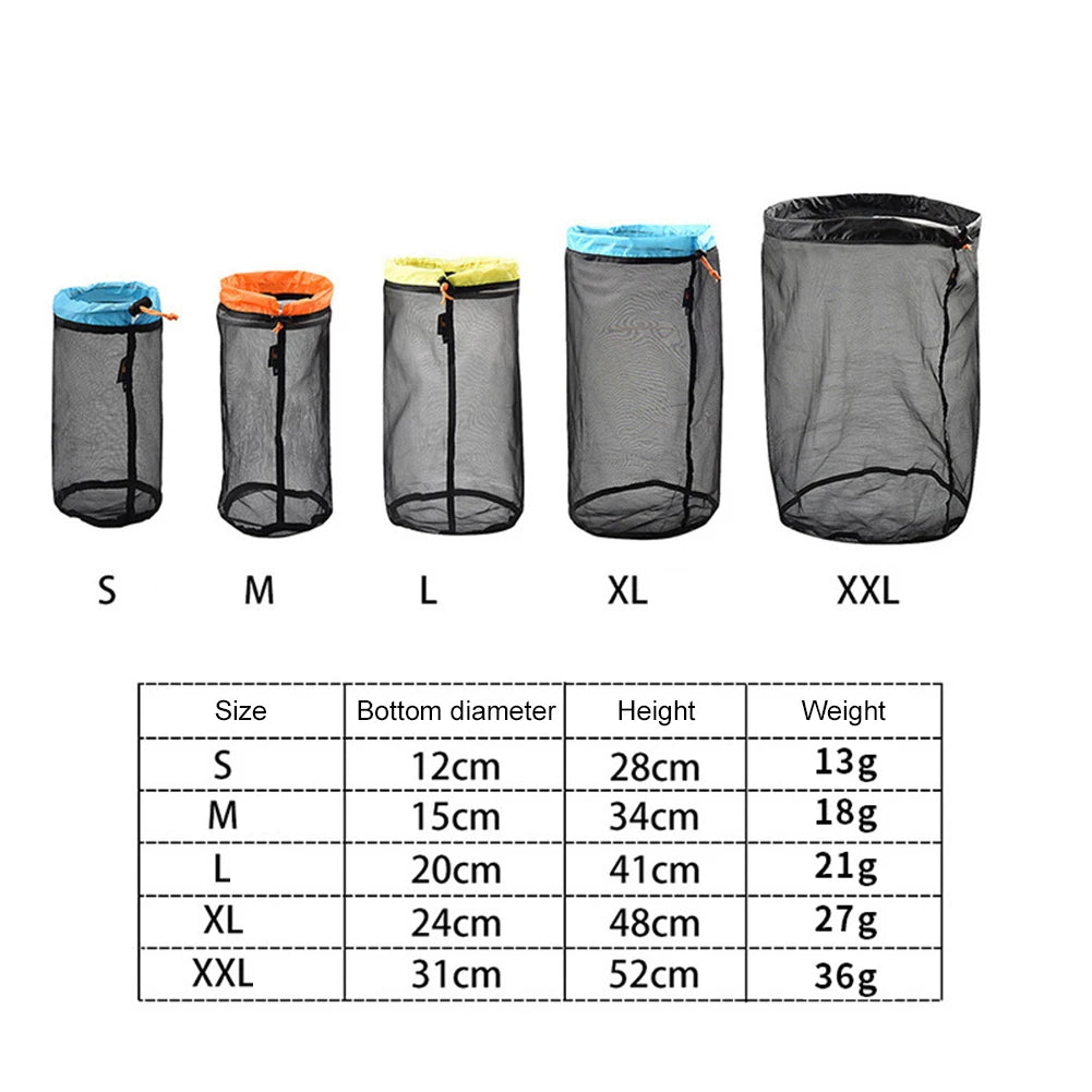 Portable Storage Package Waterproof Drawstring Storage Compression Bag Pack Space Saving Carry Pouch for Camping Travel Hiking - Macgyverzoutpost