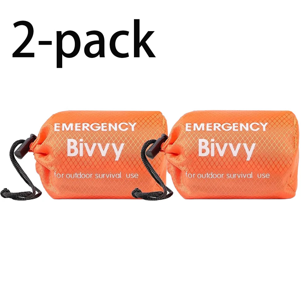 Emergency Sleeping Bag Survival Blanket Thermal Mylar Bivy Sack Lightweight Waterproof Portable Shelter For Camping Hiking - Macgyverzoutpost