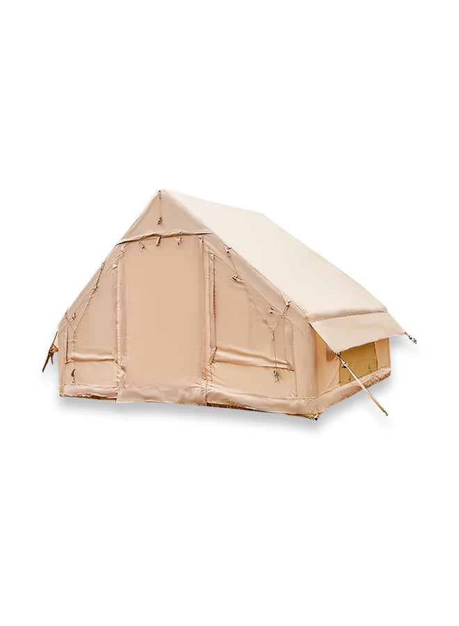 PAKICETUS Large Luxury Inflatable Glamping Tent with Manual Hand Pump, Easy Setup 4 Season Anti-Snow Spacious Family Shelter, Weatherproof Air Tent - Macgyverzoutpost