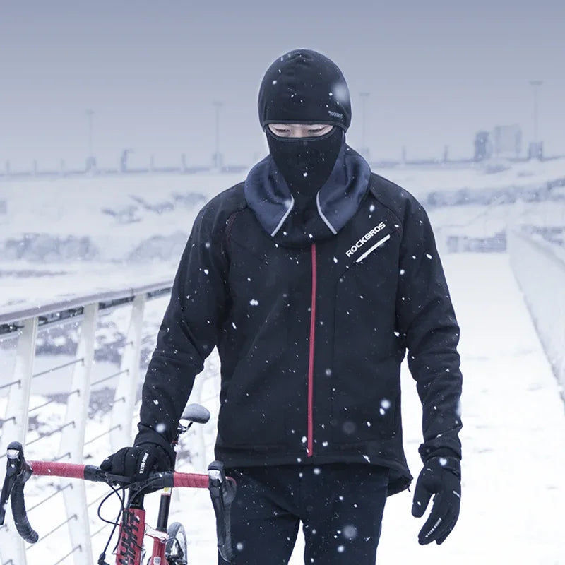 ROCKBROS Winter Face Mask Winter Cycling Climbing Hiking Fleece Thermal Keep Warm Windproof Motorcycle Cycling Balaclava - Macgyverzoutpost