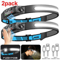 1000mAh COB LED Headlamp Induction Head Lamp Built-in Battery USB Rechargeable Head Flashlight Outdoor Camping Fishing Sensor Headlight - Macgyverzoutpost