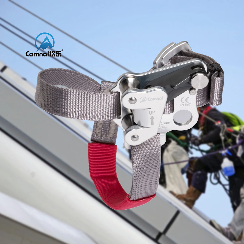 Foot Ascender Rope Grab Left Right Foot Type Climbing Ascender Outdoor Rock Climbing Caving Foot Pedal Riser for Mountaineering