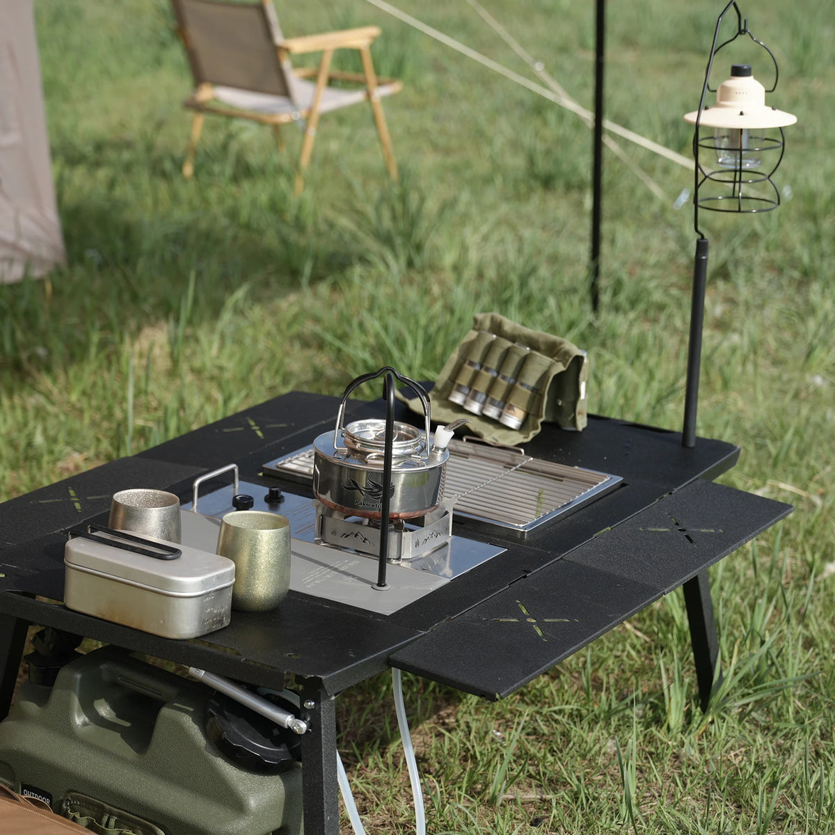 PAKICETUS Foldable Camping Table, Lightweight Portable Outdoor Utility Table for Backpacking, Hiking, Picnic, Travel, Garden & Family Outdoor Activities