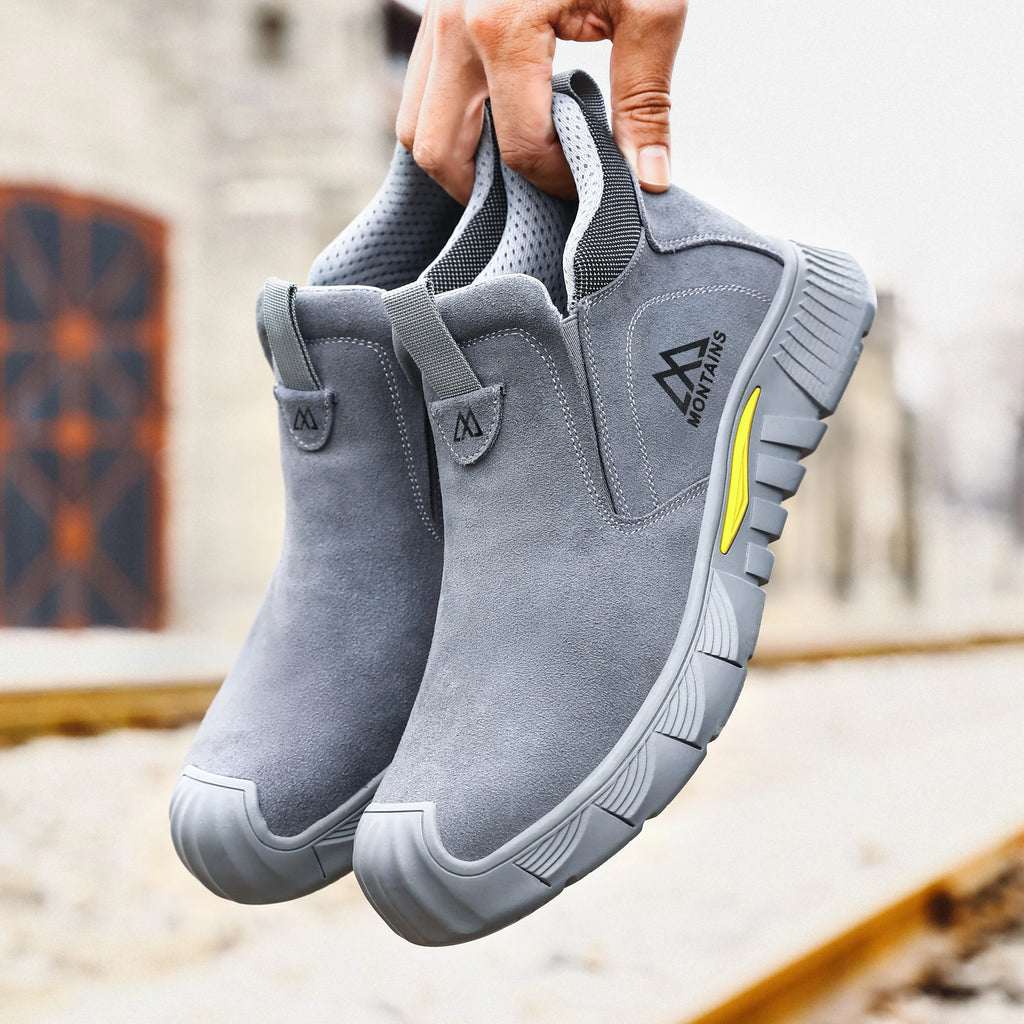 All Season Industrial Safety Shoes for Men Women Steel Toe Sneakers with Impact Resistant Steel Toe Cap Lightweight Comfortable Design for Construction Work, Wear Resistant Durable Full Sizes