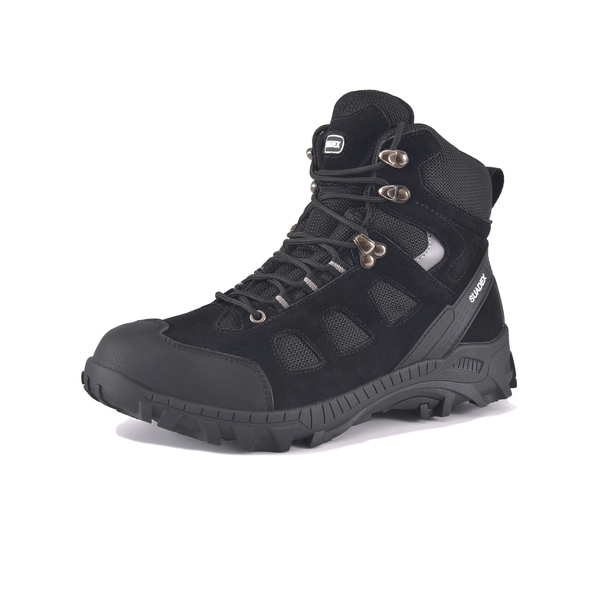 SUADEX Men Work Boots Anti-smashing Safety Motorcycle Combat Boots