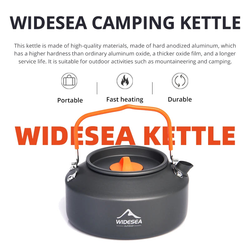 Camping Tableware Outdoor Cookware Set Pots Tourist Kettle Coffee Cup Kitchen Equipment Gear Utensils Hiking Picnic Travel