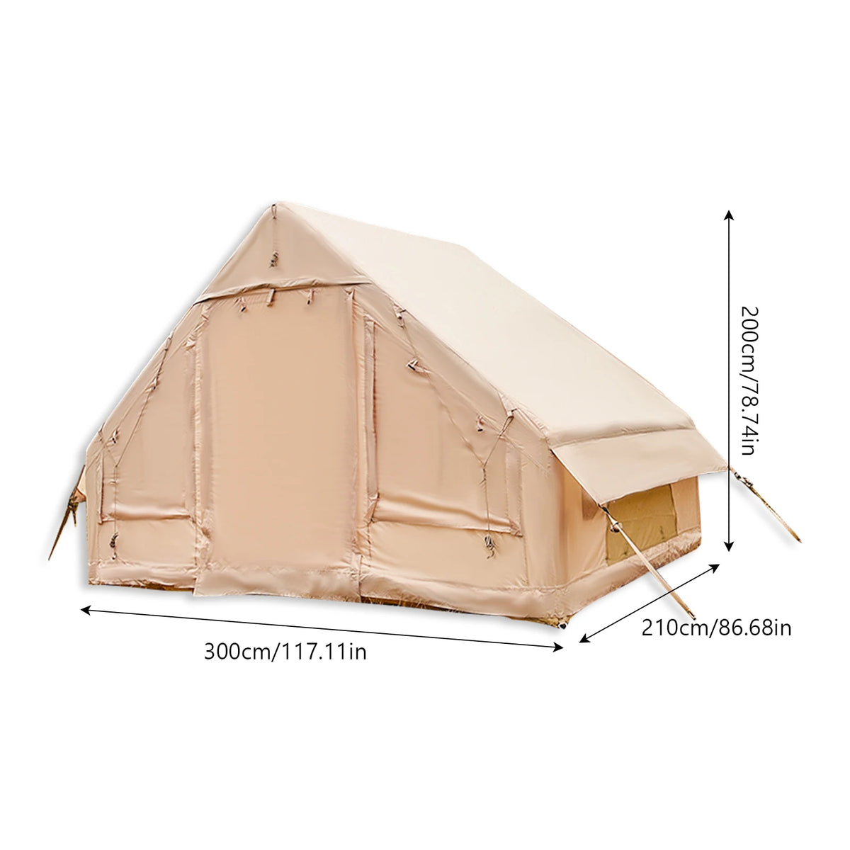 Inflatable Camping Tent for 4-8 People- Quick SetupBlow-Up Tent, 4-Season Versatile, Waterproof PortableOutdoor Tent with Stove outlet