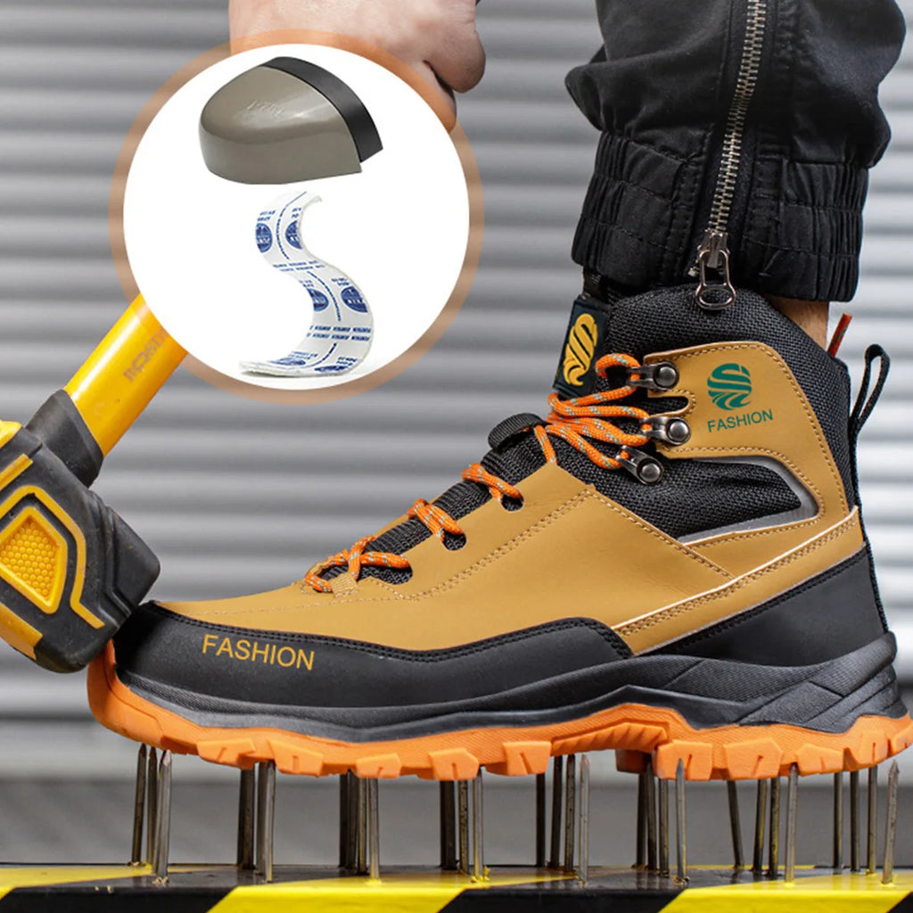 All Season Industrial Safety Shoes for Men Women Steel Toe Sneakers with Impact Resistant Steel Toe Cap Lightweight Comfortable Design for Construction Work Wear Resistant Durable for Daily Labor Full Sizes