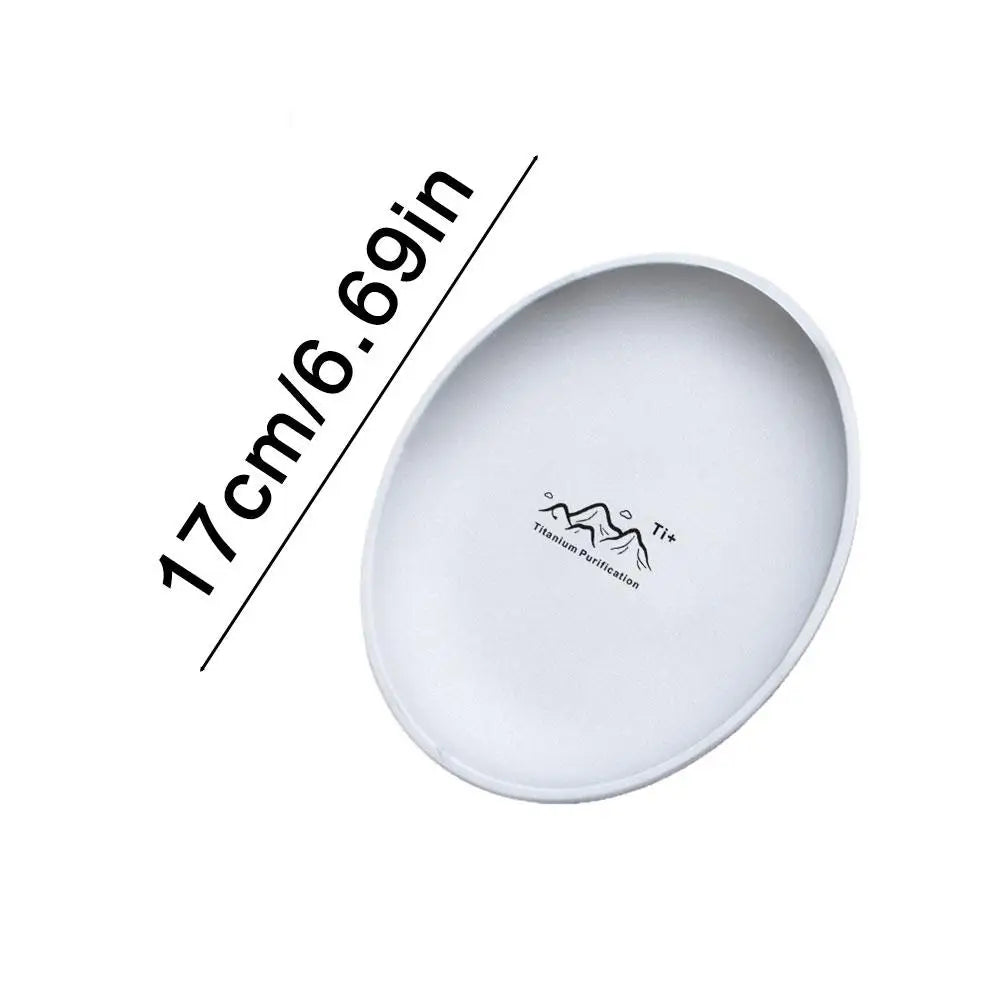 Camping Ultra Lightweight Titanium Camping Plate | Stackable Outdoor Dining Tableware | For Backpacking Hiking Picnic Barbecue - Macgyverzoutpost