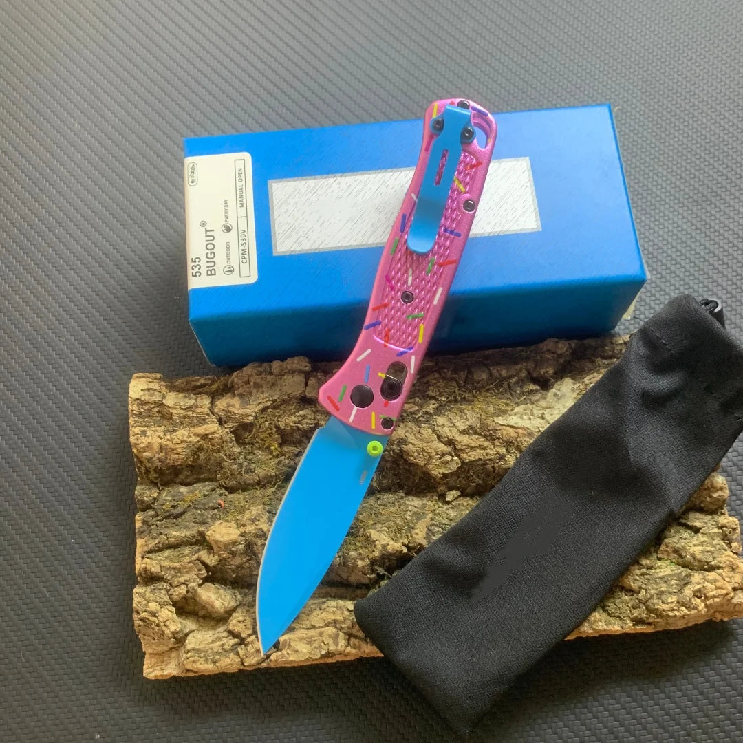 Factory Wholesale Retail BM535 Color Coated Folding Knife S30V Blade Aluminum Handle