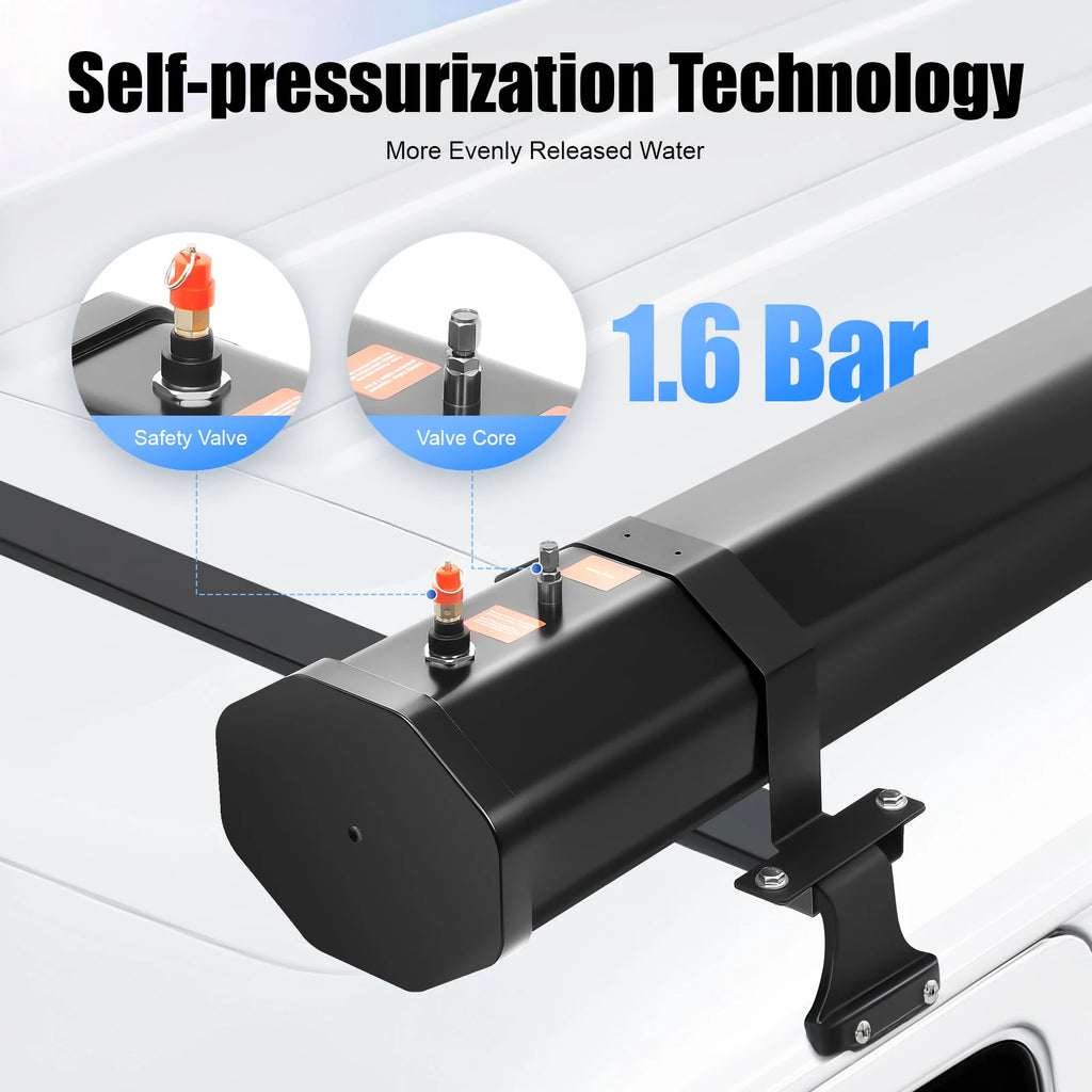 30L/18L Car Camping Shower Portable Water Tank for Camping, Roof Rack Mount Road Shower, Outdoor Activities Water Supply