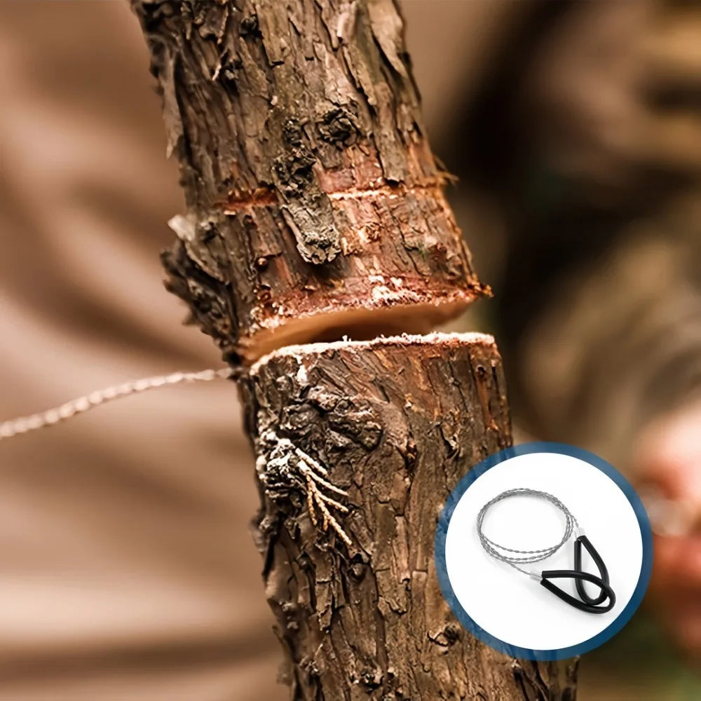Portable Stainless Steel Wire Saw PVC Pipe Cable Saw Manual Chain Saw Suitable for Hiking Camping Hunting Cutting Rope Saw