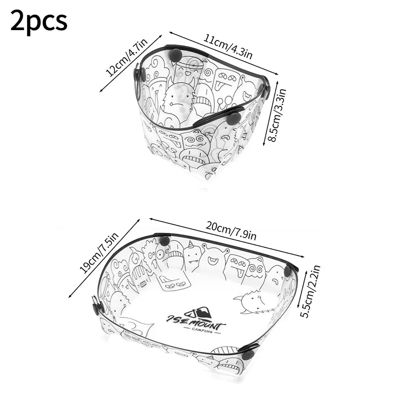 Folding Camping Tableware Outdoor Portable Folding Lightweight Bowl Dinner Plate Water Cup Multi-purpose - Macgyverzoutpost