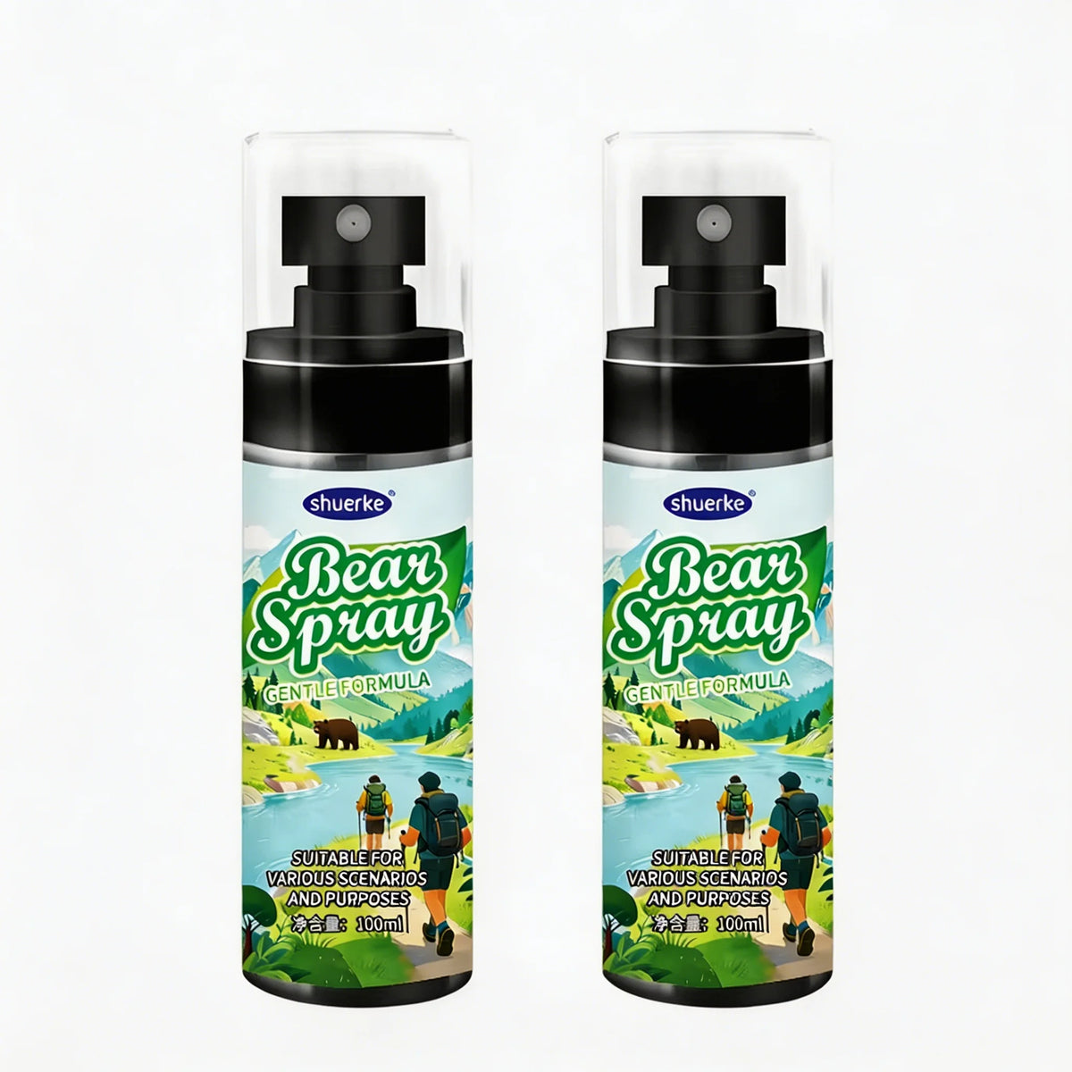 100ml Wildlife Repellent Spray Safety Lock Bear Dog Deterrent Pepper Oil Non-Lethal Camping Outdoor Hiking Forest Animal Gear