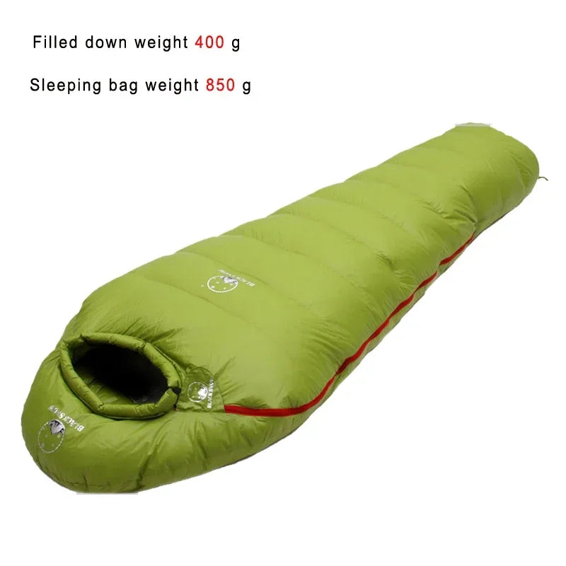Very Warm White Goose Down Filled Adult Mummy Style Sleeping Bag Fit for Winter Thermal 4 Kinds of Thickness Camping Travel - Macgyverzoutpost