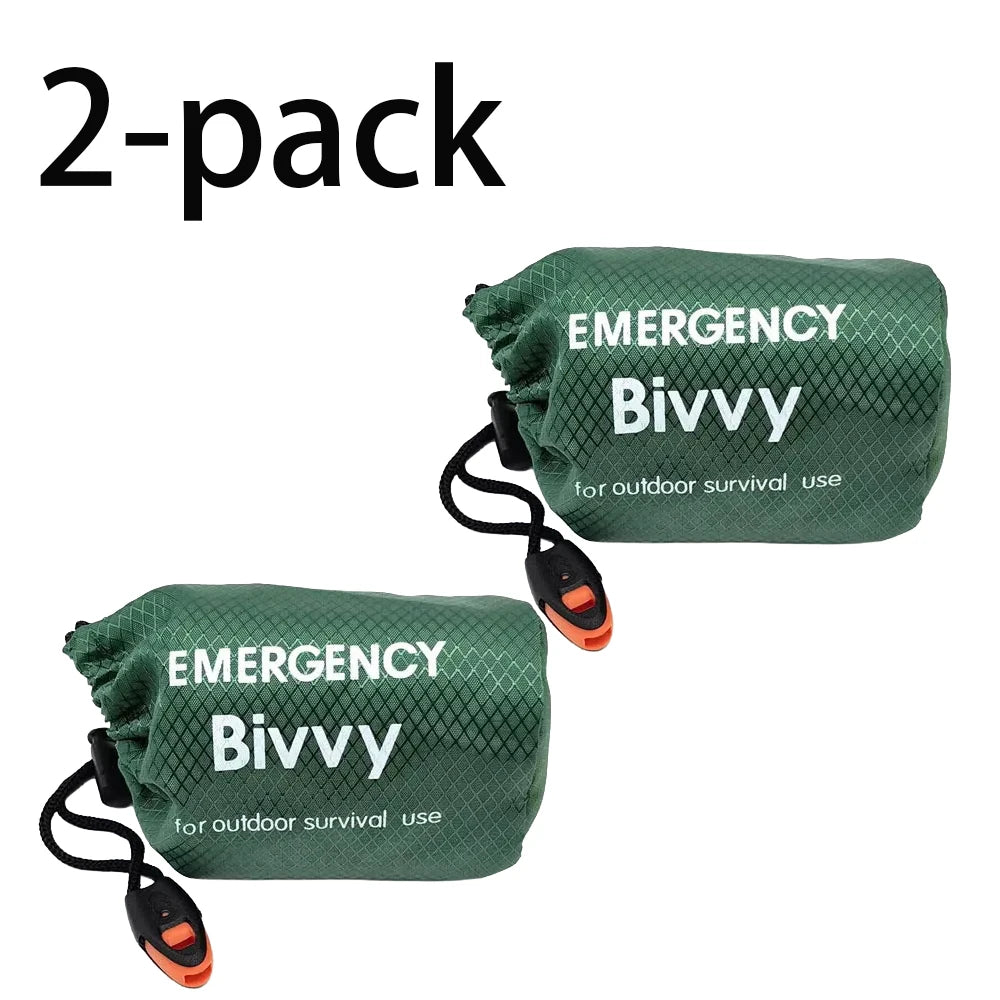 Emergency Sleeping Bag Survival Blanket Thermal Mylar Bivy Sack Lightweight Waterproof Portable Shelter For Camping Hiking - Macgyverzoutpost