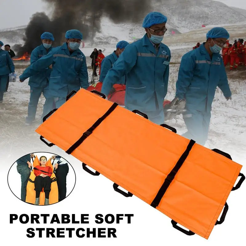 Portable Soft Stretcher With Handbag First Aid Tools 12 Handles Soft First Aid Medical Stretcher For Home Sports Hospital Aid