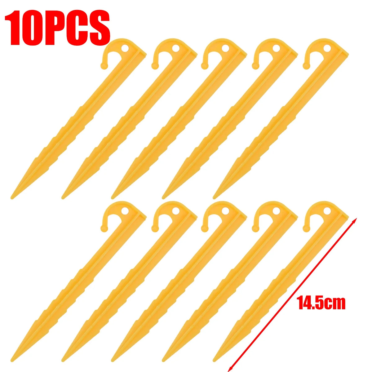 Outdoor Camping Tent Nails Sand Ground Triangular Stake Awning Camping Tools Plastic Tent Pegs Nail Accessories 20/10pcs - Macgyverzoutpost