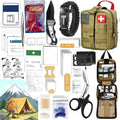 169-Piece Survival Kit with Fire Starter Ideal Companion for Camping Hiking Outdoor Exploration Earthquakes Hunting And First Aid Unisex Gift
