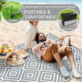 8‘x10' Outdoor Rug Waterproof Recycled Plastic Straw Rug Patio Rug Indoor Outdoor Carpet for Patio Deck Camping RV Beach