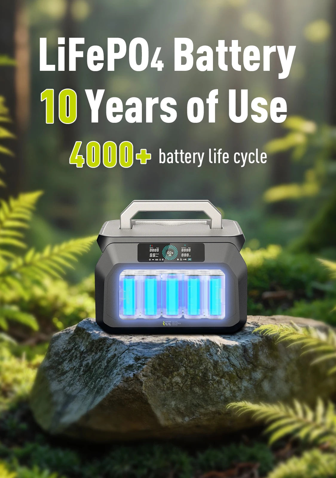 IEE 800W Portable Power Station, 512Wh LiFePO4 Generator, 1600W Peak Solar Generators, 800 Wat Power Source, 2x800W AC Outlets Lightweight & Quiet Solar Generator for Camping, Home Emergency, RV & Outdoor Travel - Macgyverzoutpost