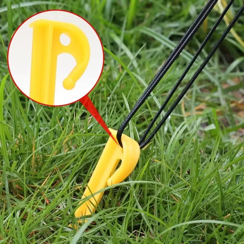 Outdoor Camping Tent Nails Sand Ground Triangular Stake Awning Camping Tools Plastic Tent Pegs Nail Accessories 20/10pcs - Macgyverzoutpost
